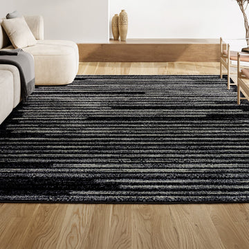 Khalil Modern Berber Stripe Area Rug